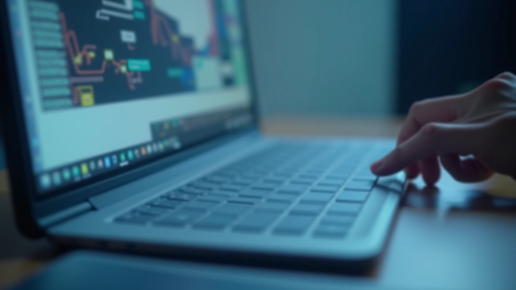 Ecrã de computador mostrando animação de hover em interface web com elementos em movimento suave