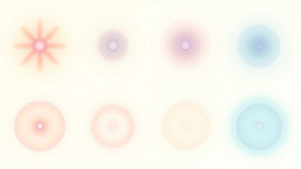 Paleta de cores vibrantes com exemplos de spinners animados em diferentes estilos e tamanhos